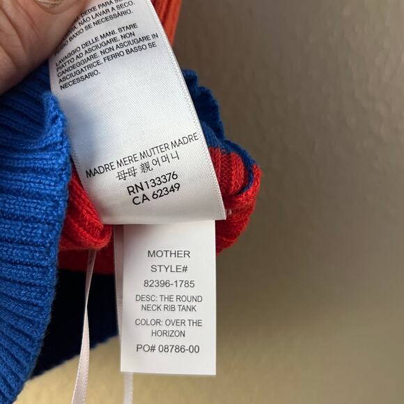 Mother Round Neck Rib Tank Multicolor Over The Horizon S - Picture 5 of 5